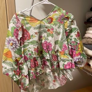 Love the Label floral puff sleeve blouse
